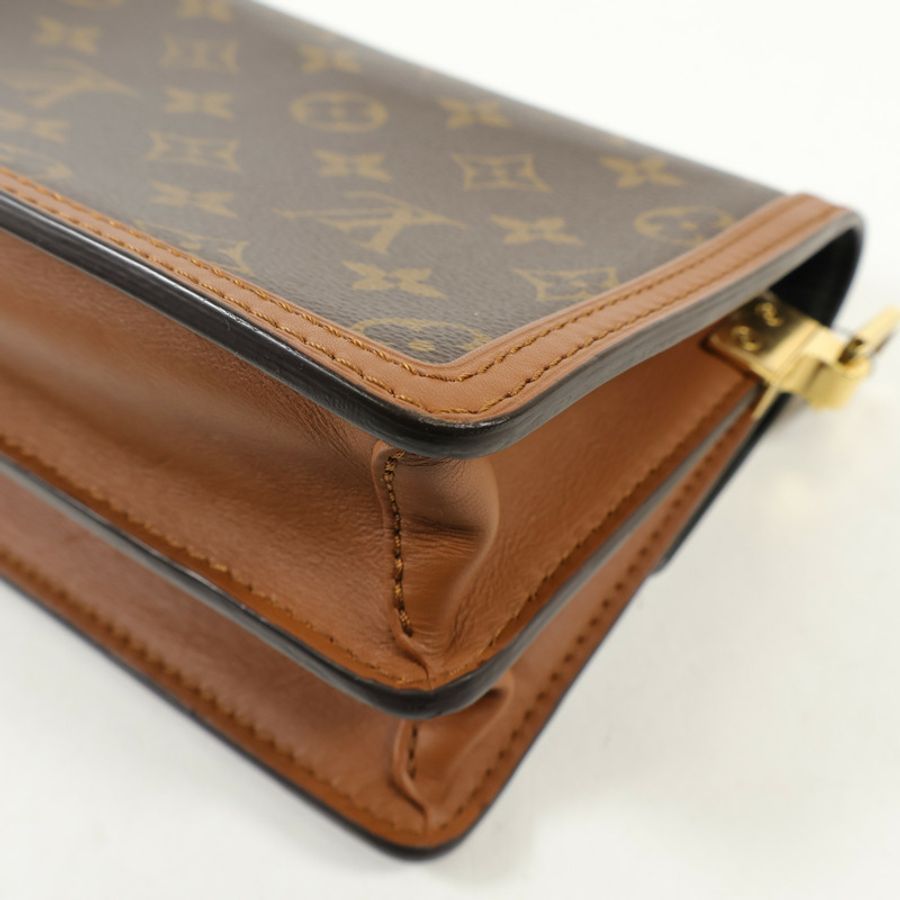 LOUIS VUITTON Monogram Reverse Mini Dauphine金扣肩背袋-7