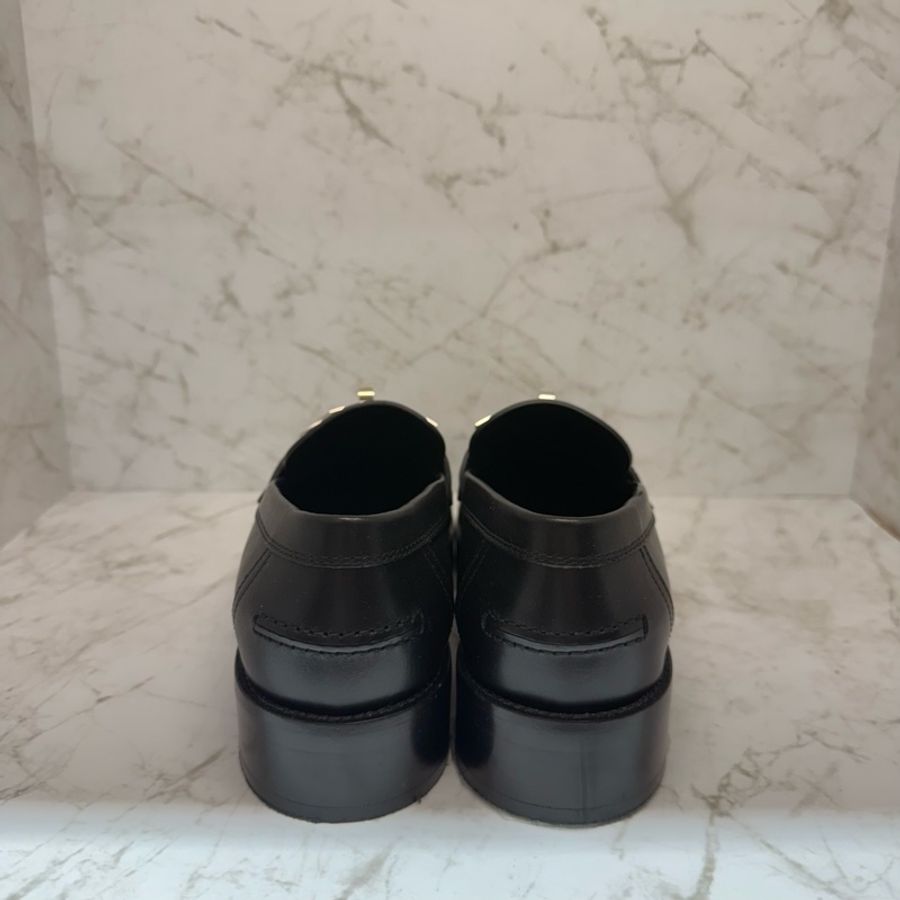 HERMES 黑銀KELLY瑪莉珍鞋 _ 37-2