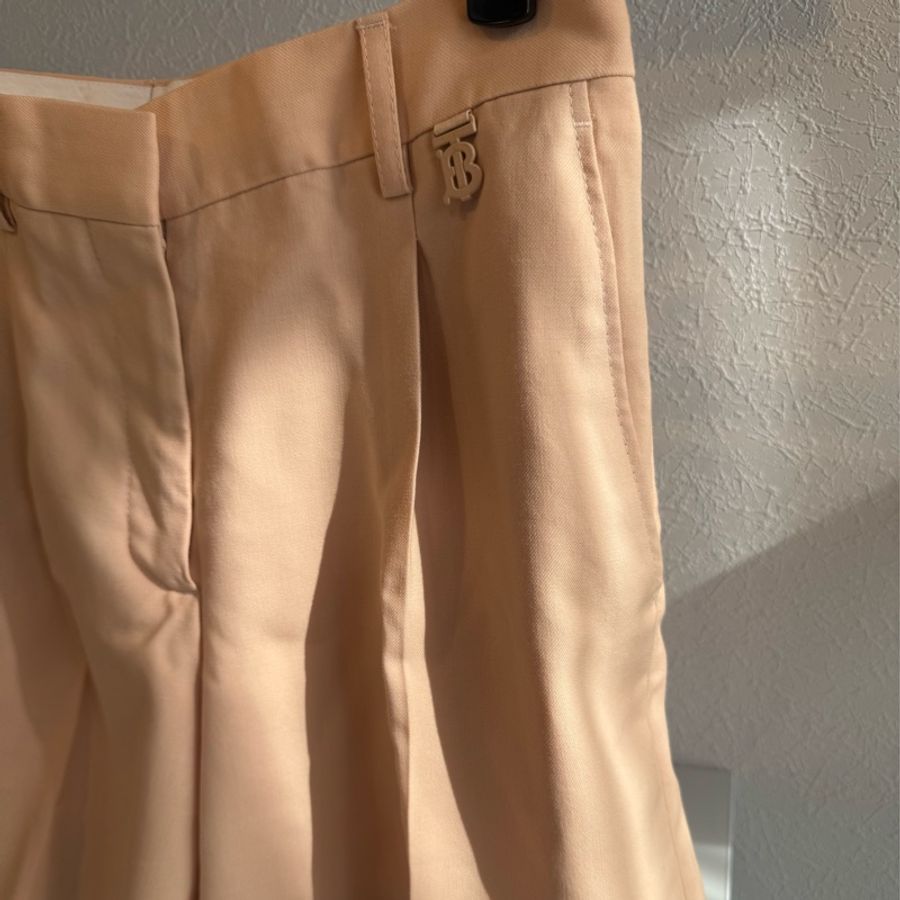 Burberry 粉橘色TB短褲-3