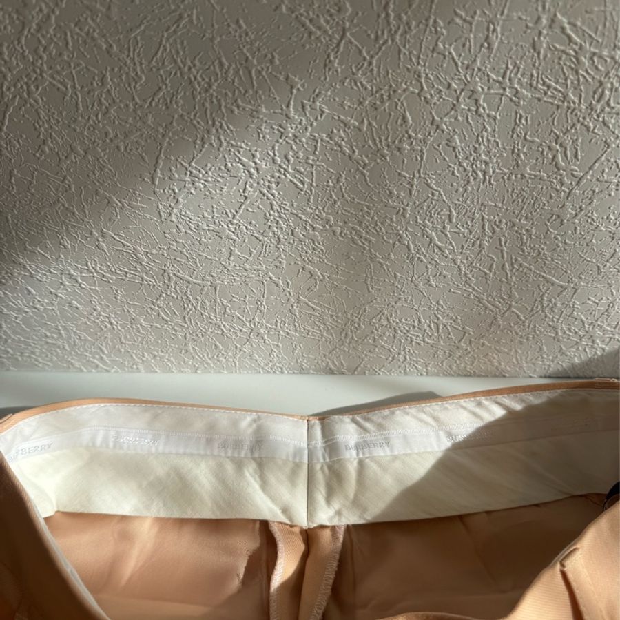 Burberry 粉橘色TB短褲-21