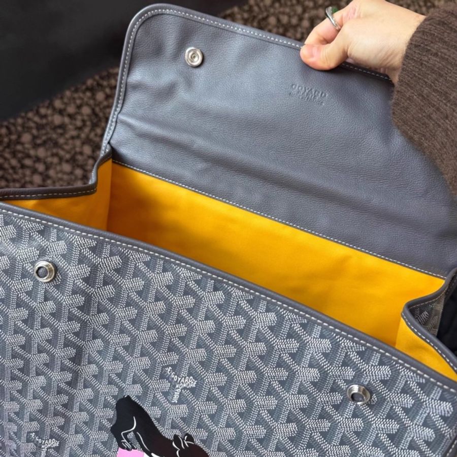 goyard 灰色書包可愛狗狗款-3
