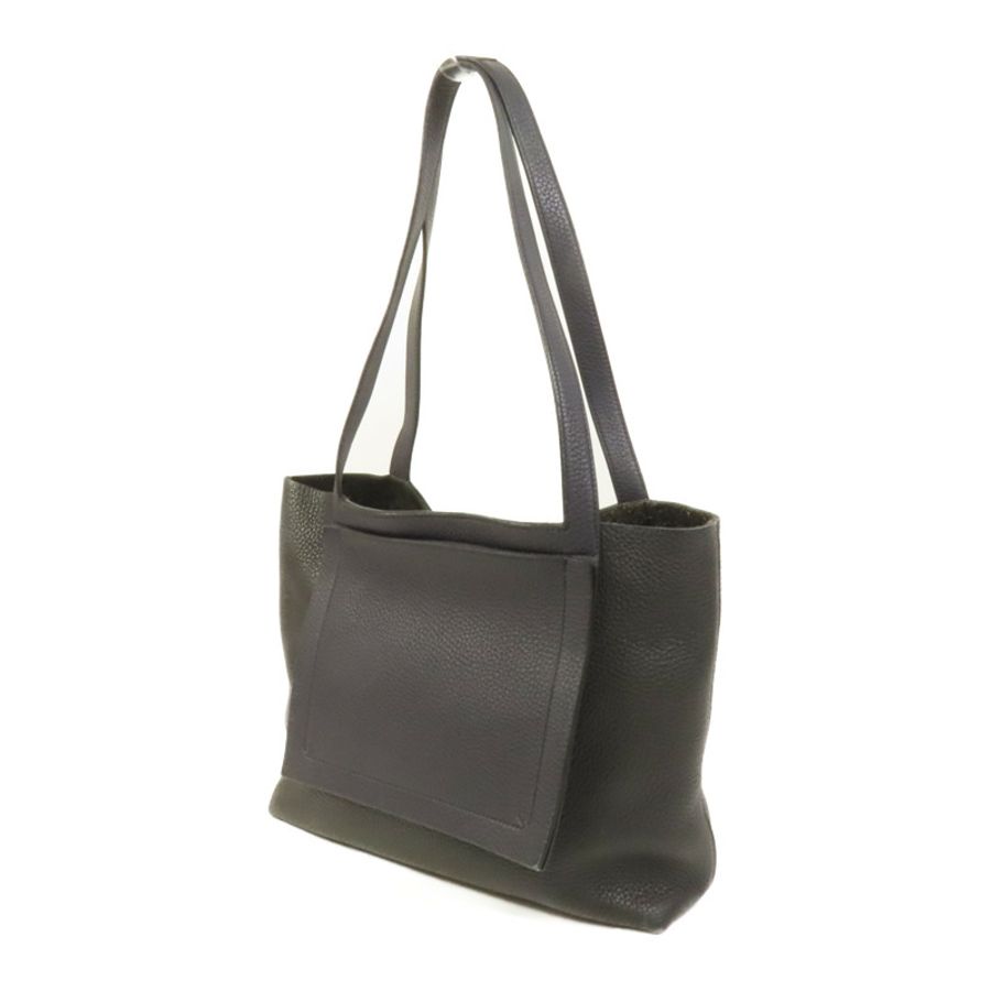 HERMES Clemence皮革Cabasellier 31肩背袋Noir Navy-2
