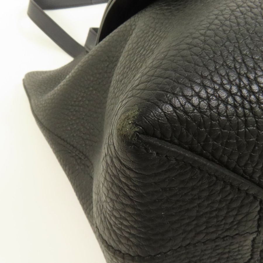 HERMES Clemence皮革Cabasellier 31肩背袋Noir Navy-9