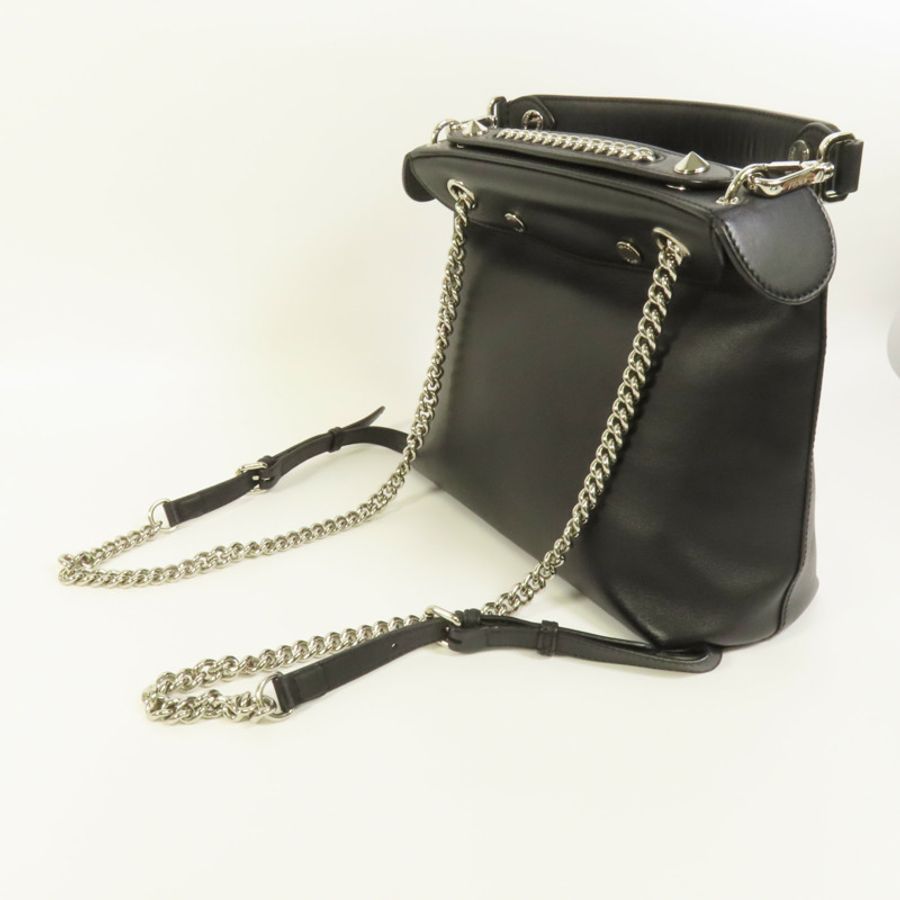 FENDI 牛皮皮革Back to School銀扣背包手挽袋兩用-4