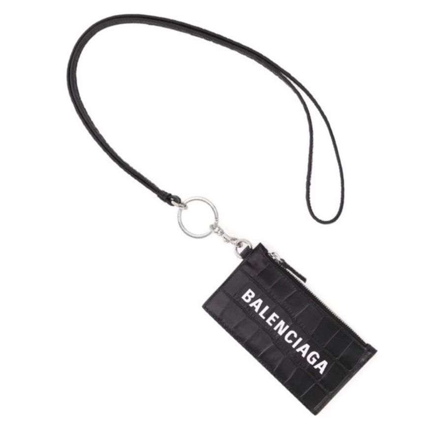 BALENCIAGA 巴黎世家斜背包 卡片夾 斜背零錢包 黑色 全新現貨-2