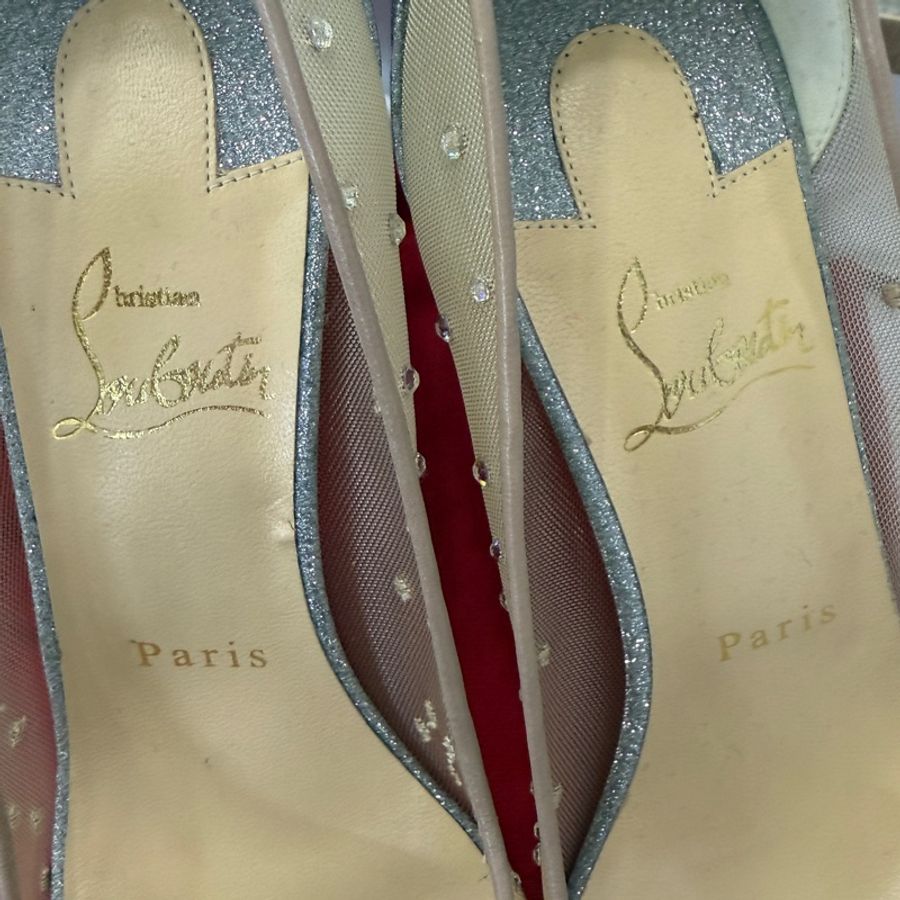 全新 Christian louboutin CL 红底鞋水鑽高跟鞋 37.5碼-3