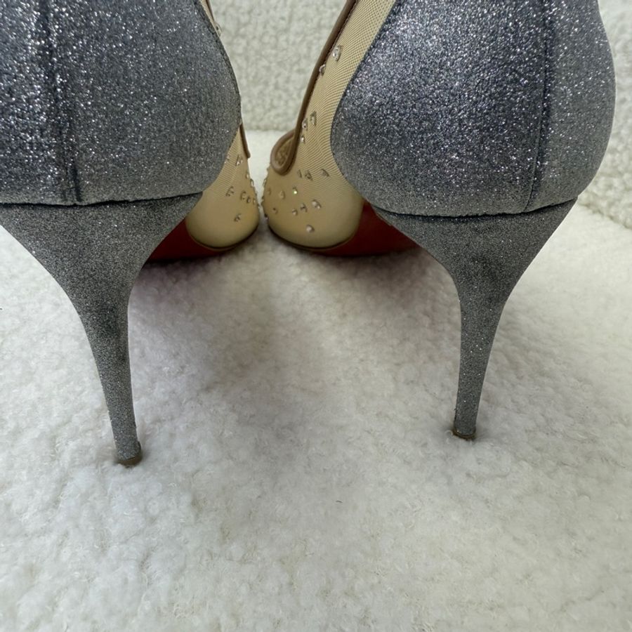 全新 Christian louboutin CL 红底鞋水鑽高跟鞋 37.5碼-6