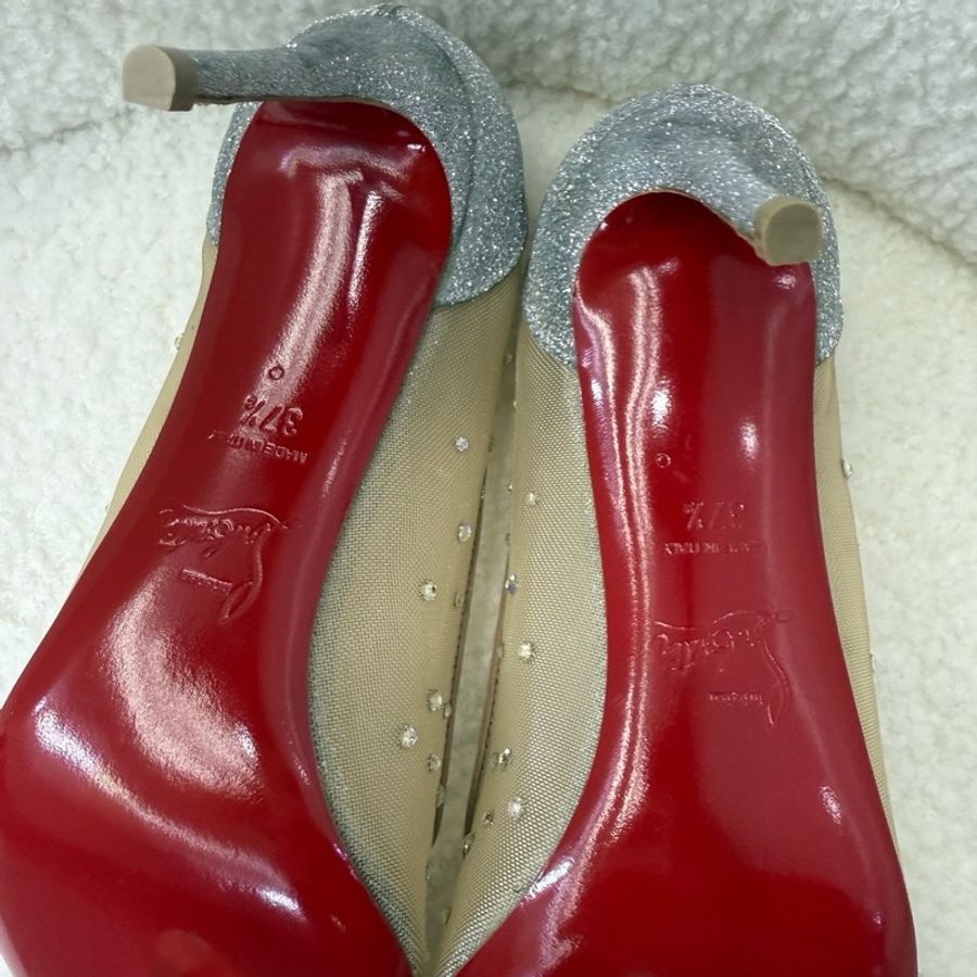 全新 Christian louboutin CL 红底鞋水鑽高跟鞋 37.5碼-9