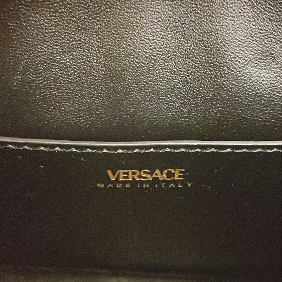 聖誕分享近新閒置平台最低價✨ 范思哲versac 凡賽斯La Medusa top handle 梅杜莎女王頭女王包熊貓配色-13