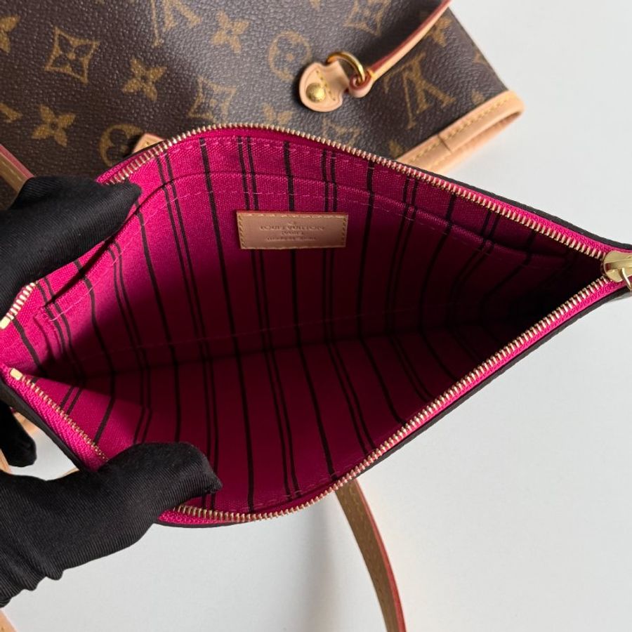 閒置新✨ 全配有購證🙌🏻 Louis Vuitton 路易威登 Neverfull MM 老花托特包-16