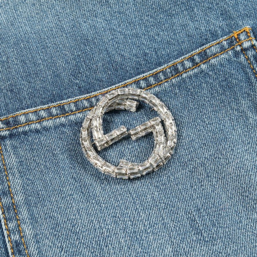 GUCCI 水洗有機牛仔襯衫外套 772882 棉質 海軍藍 二手 女款 #40-7