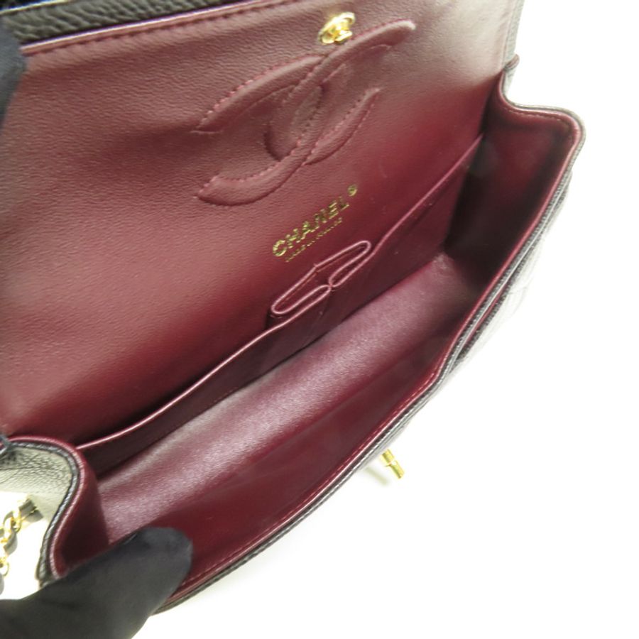 CHANEL 牛皮皮革Classic 25金扣鏈帶肩背袋-5