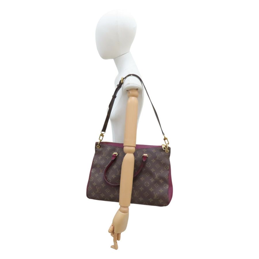 棕色/紫色花 帆布 PALLAS 肩原背 M42810【LOUIS VUITTON LV 路易威登】 M42810-15