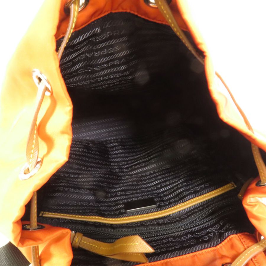 PRADA 尼龍Backpack銀扣背包-5