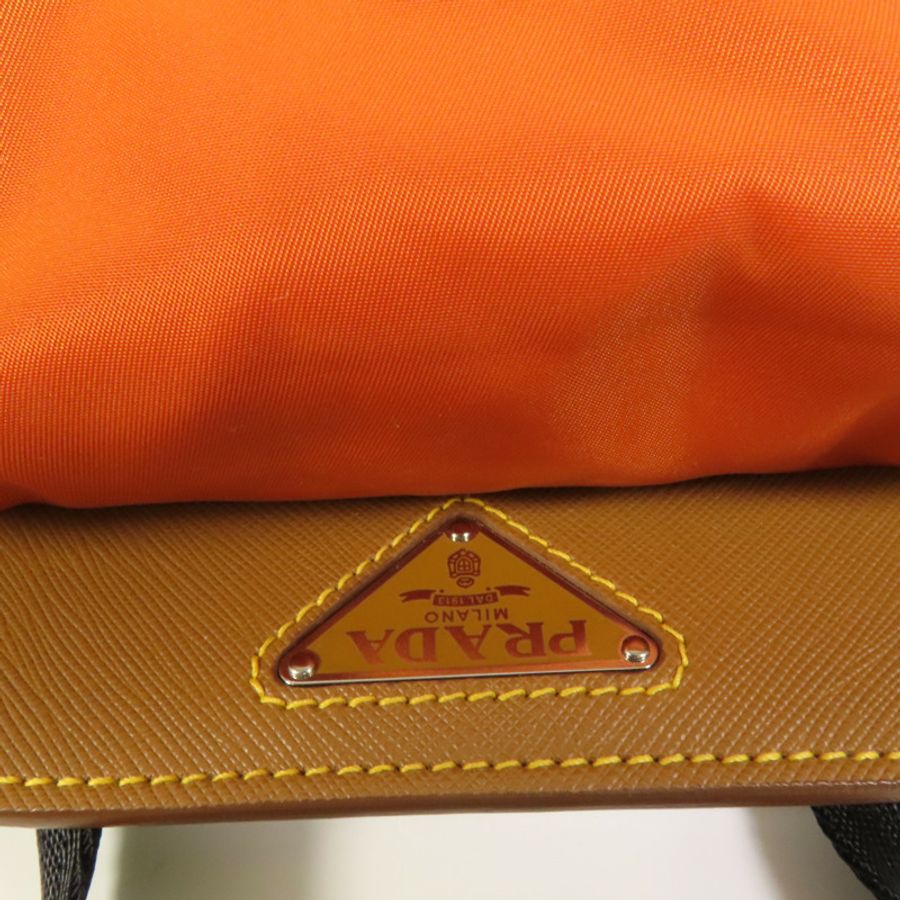 PRADA 尼龍Backpack銀扣背包-6