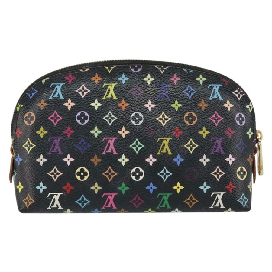 【日本直送】路易威登 Monogram Multicolor Pochette 手拿包 黑色 M47355 LV Auth 151368V-1