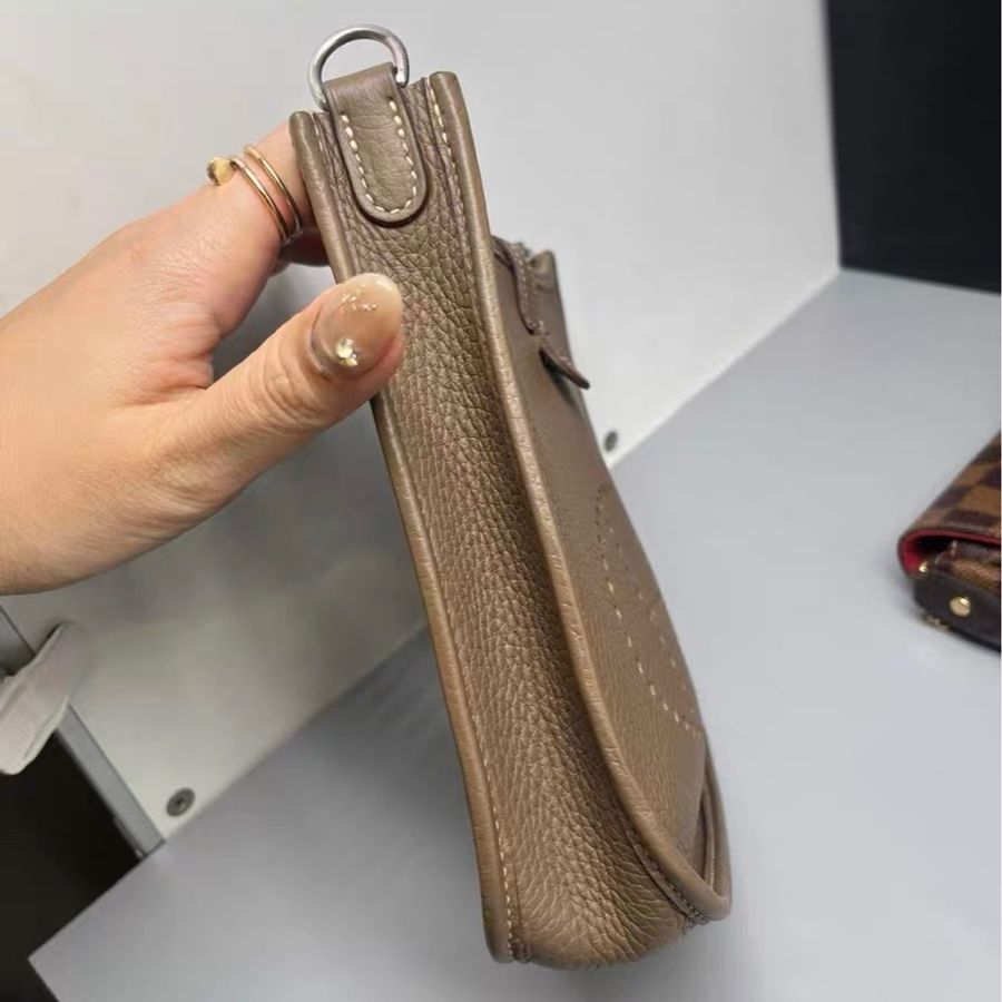 Hermes 愛馬仕伊芙琳 Evelyne mini大象灰 銀扣-13