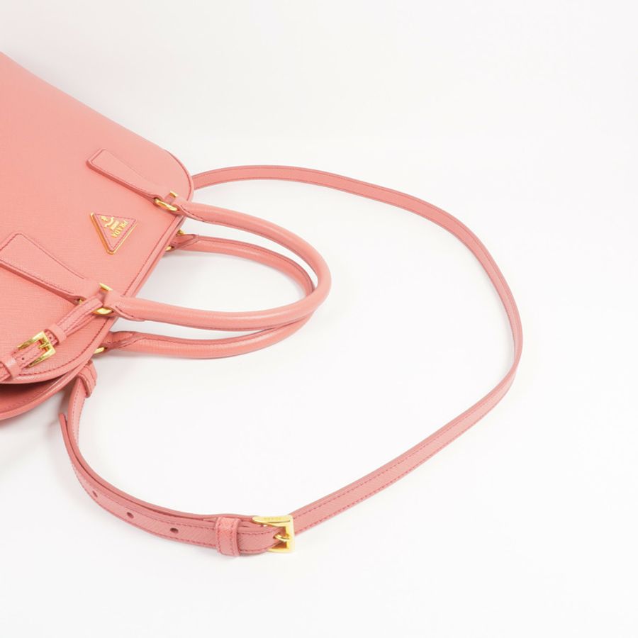 PRADA Saffiano皮革Saffiano Lux Tote Bag金扣手挽肩背兩用袋-8