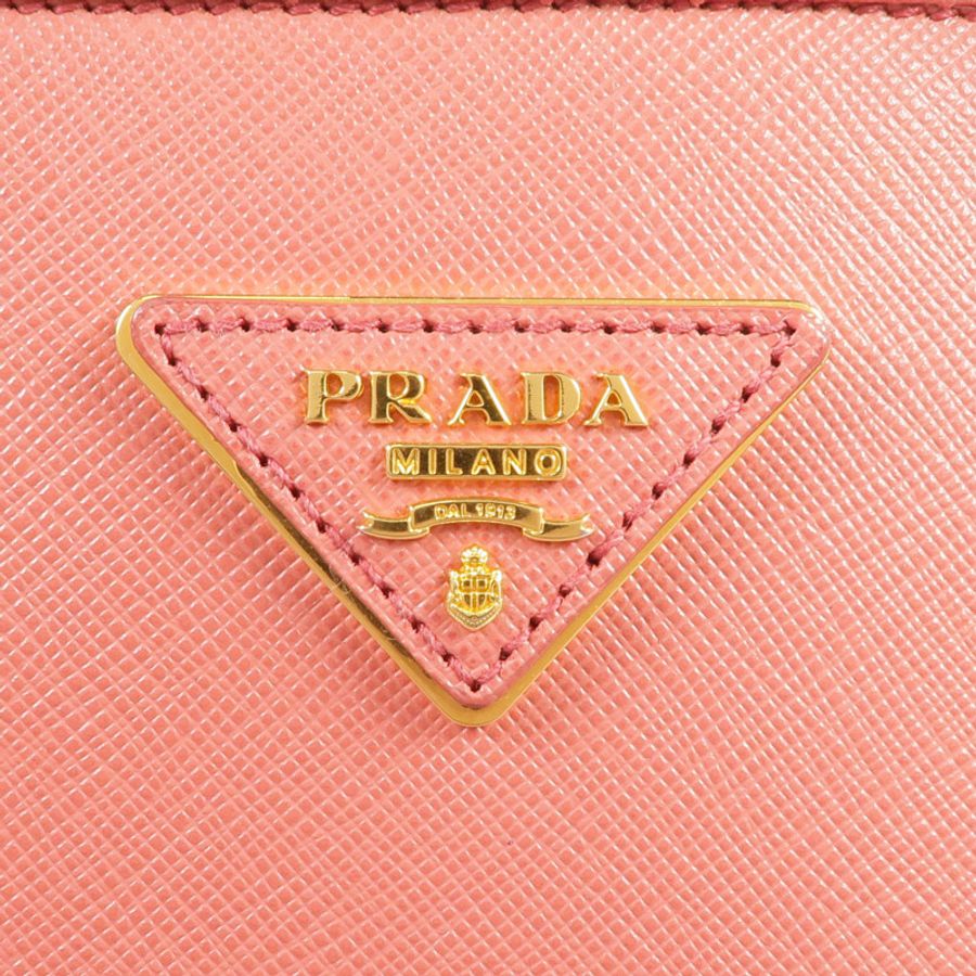PRADA Saffiano皮革Saffiano Lux Tote Bag金扣手挽肩背兩用袋-10