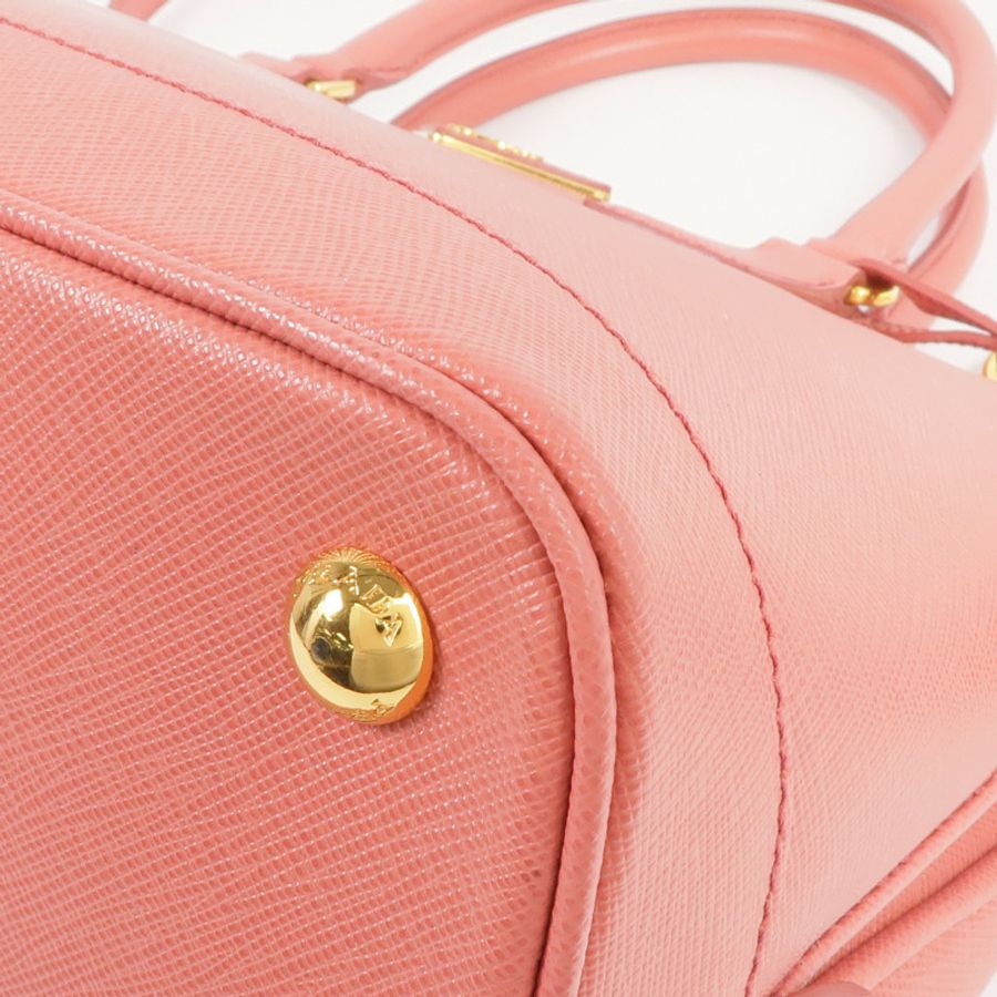 PRADA Saffiano皮革Saffiano Lux Tote Bag金扣手挽肩背兩用袋-11
