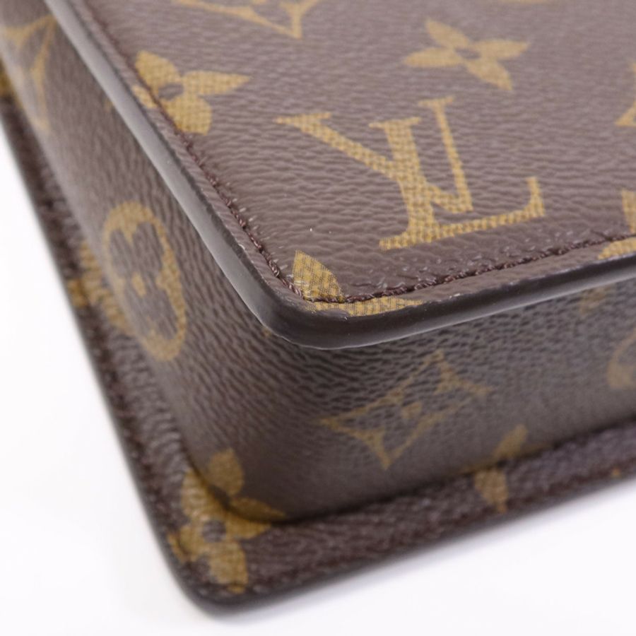 LOUIS VUITTON Monogram LV Street Sign金扣鏈帶肩背袋-11