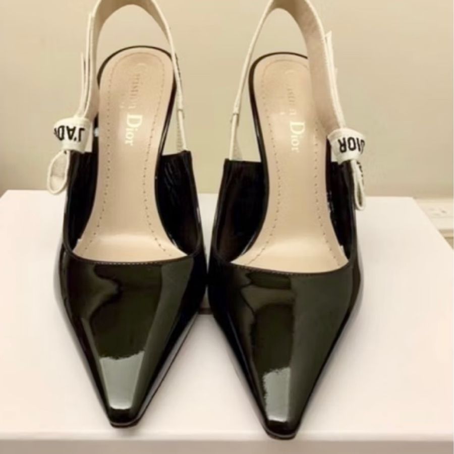 DIOR J'ADIOR 經典款漆皮蝴蝶結高跟鞋-2
