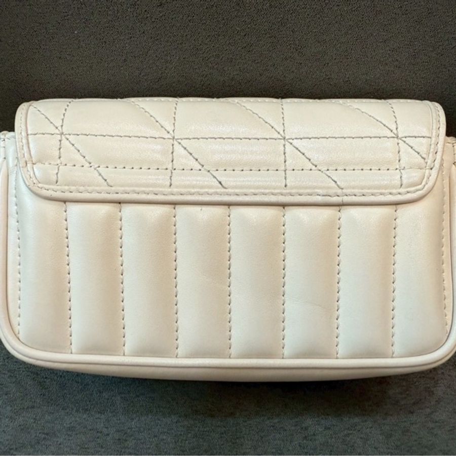 二手正品 Gucci marmont super Mini 16cm 翻蓋鏈包 白色-11