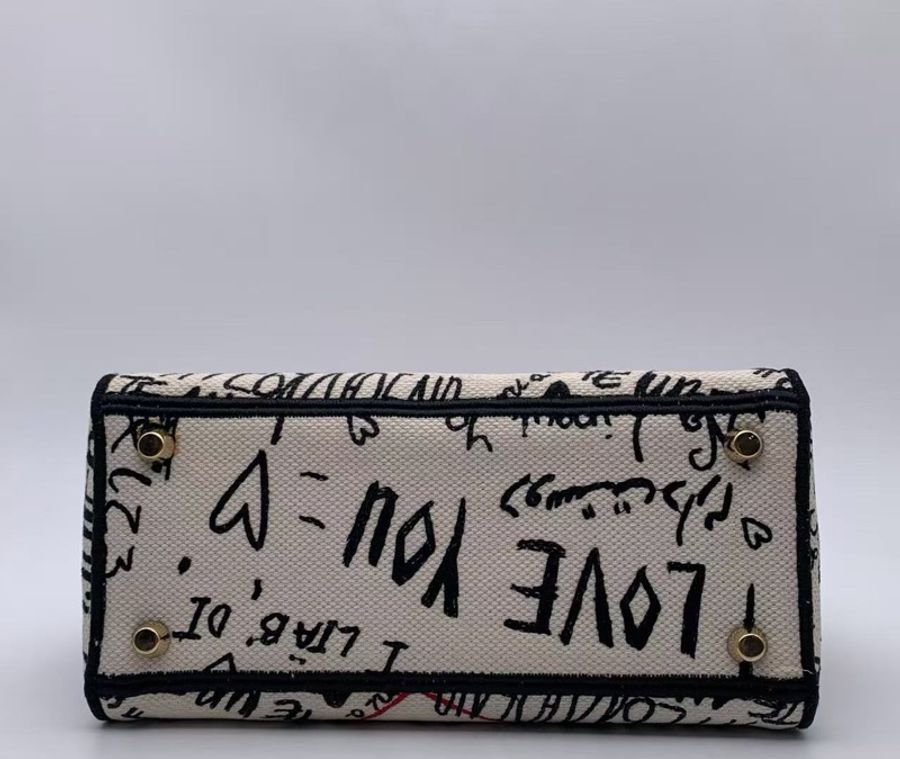 DIOR 黛妃七夕限定帆布手提肩背斜背包 9新配件塵袋購證-2