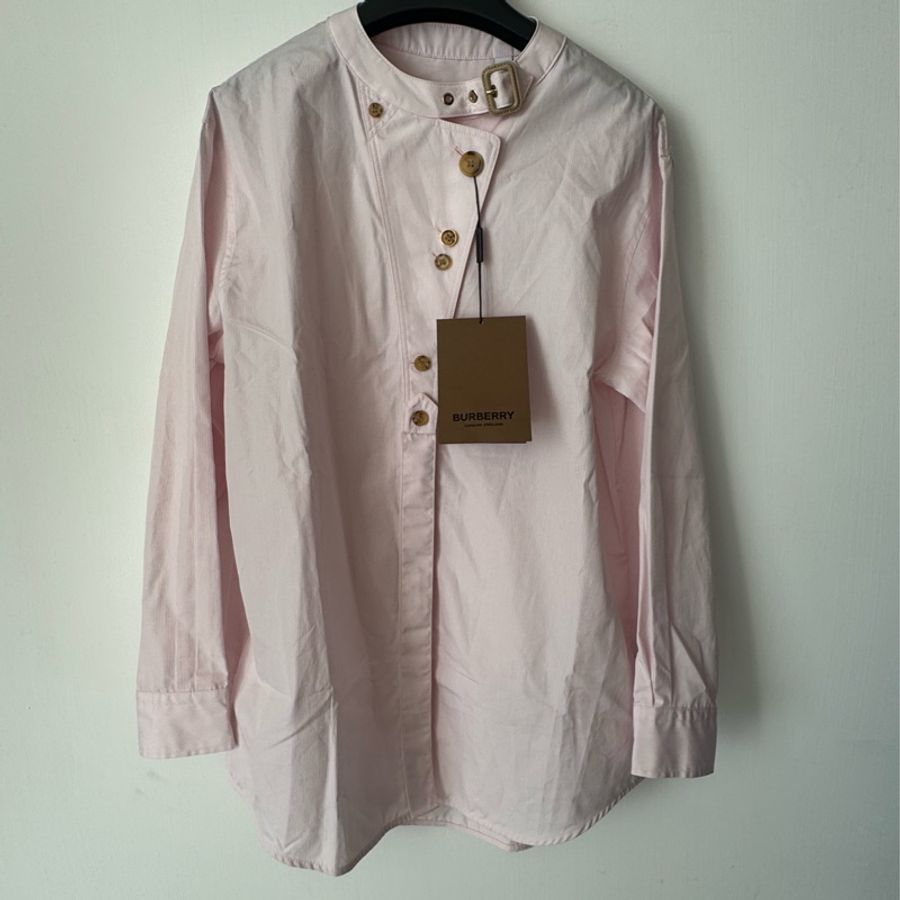 Burberry 粉色長袖襯衫-0