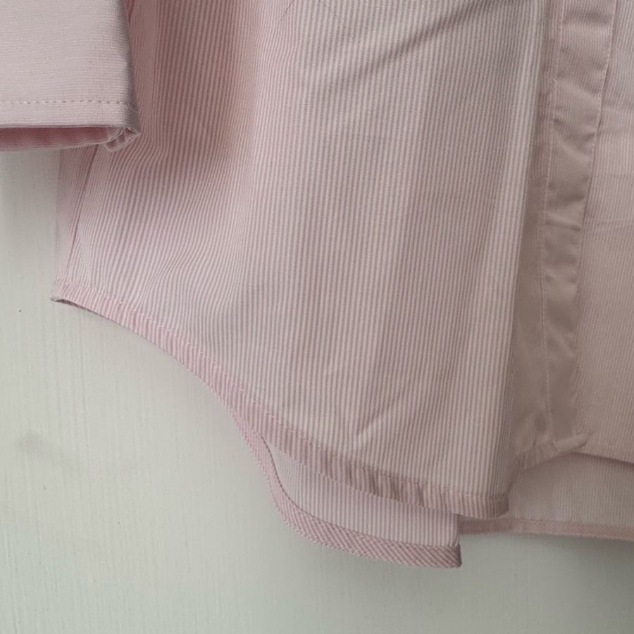 Burberry 粉色長袖襯衫-14