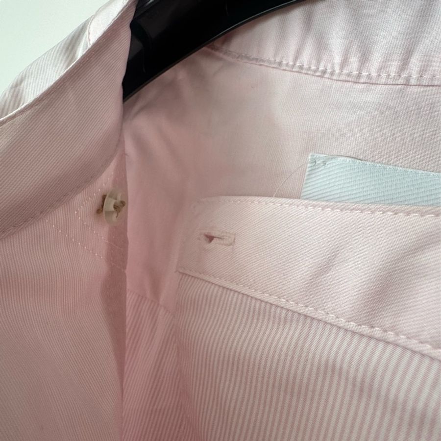 Burberry 粉色長袖襯衫-24