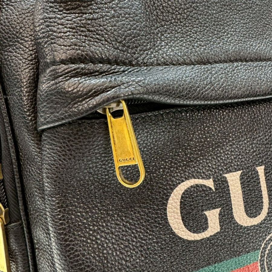 GUCCI 經典圖騰後背包/雙肩包  全皮輕量  9成新-13
