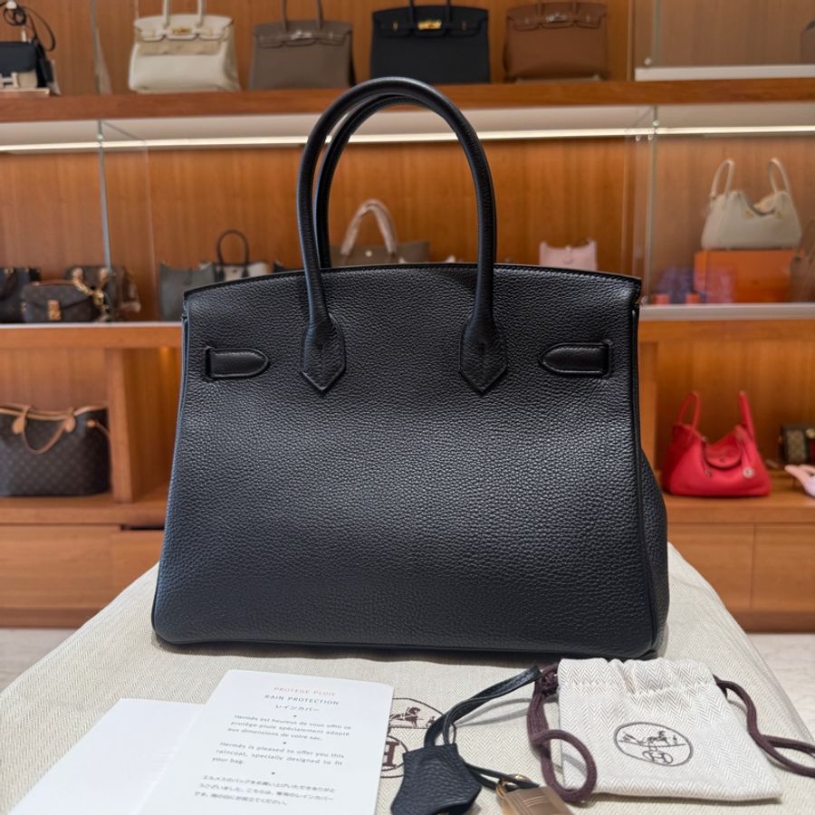 Hermes Birkin 30cm TOGO 愛馬仕鉑金包 Y刻 黑色/金扣-3