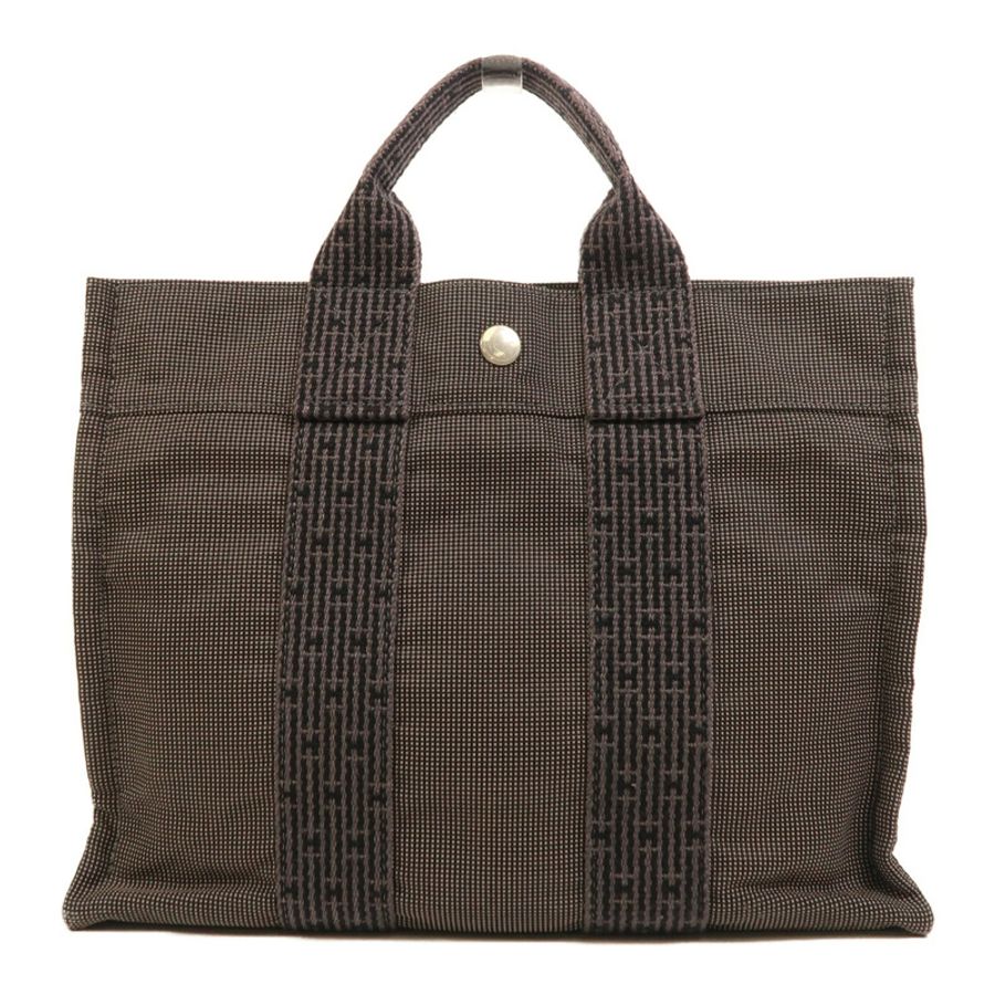 HERMES 【Hermes Fair】帆布Herline銀扣手挽袋-1