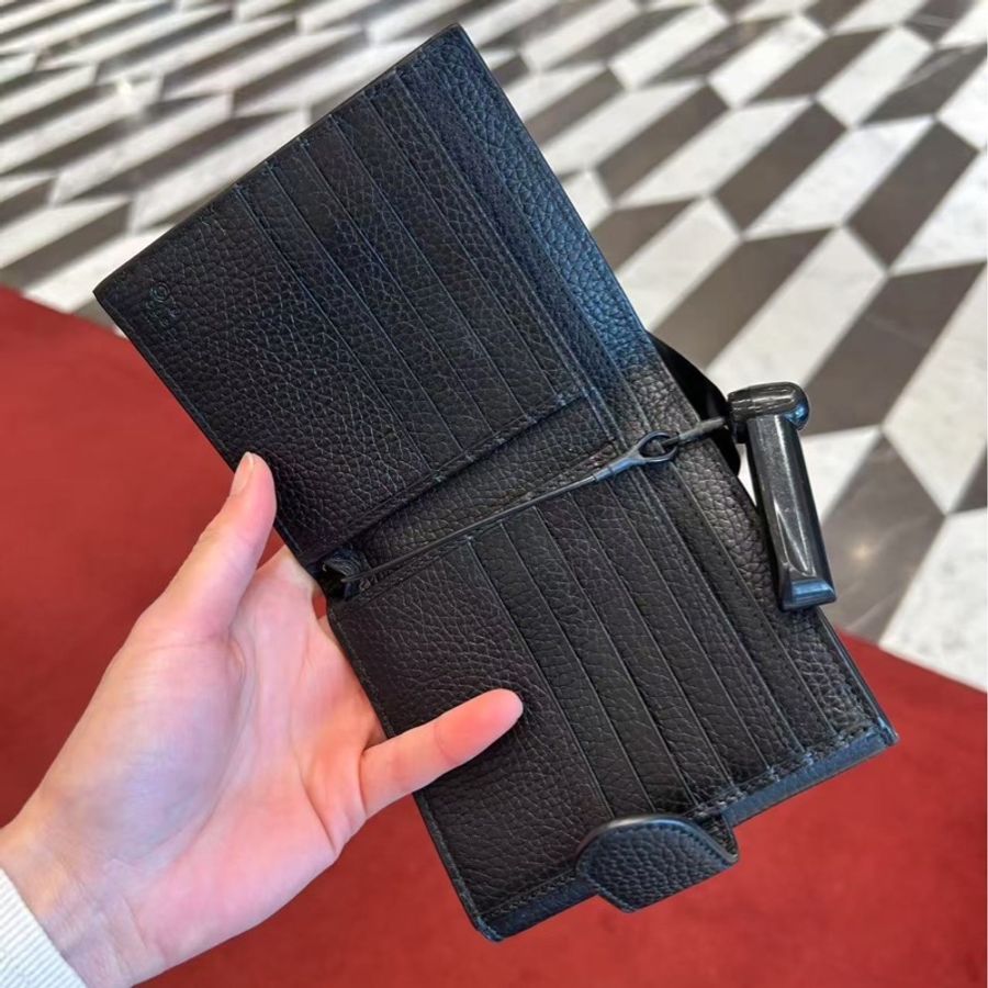 Gucci GG Marmont釦式雙折零錢短夾-7