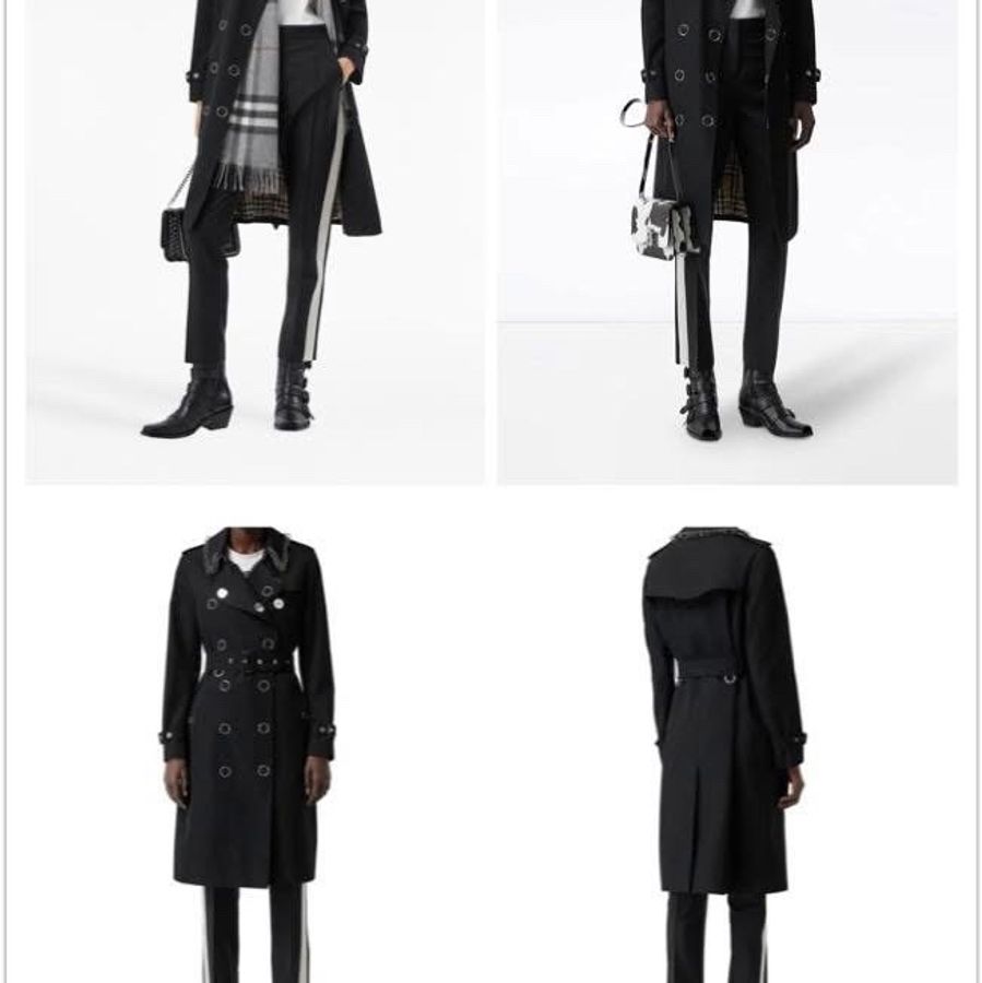 BURBERRY英國黑色風衣UK6-0