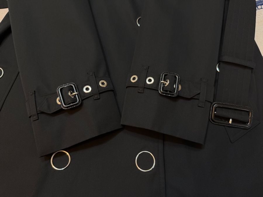 BURBERRY英國黑色風衣UK6-5