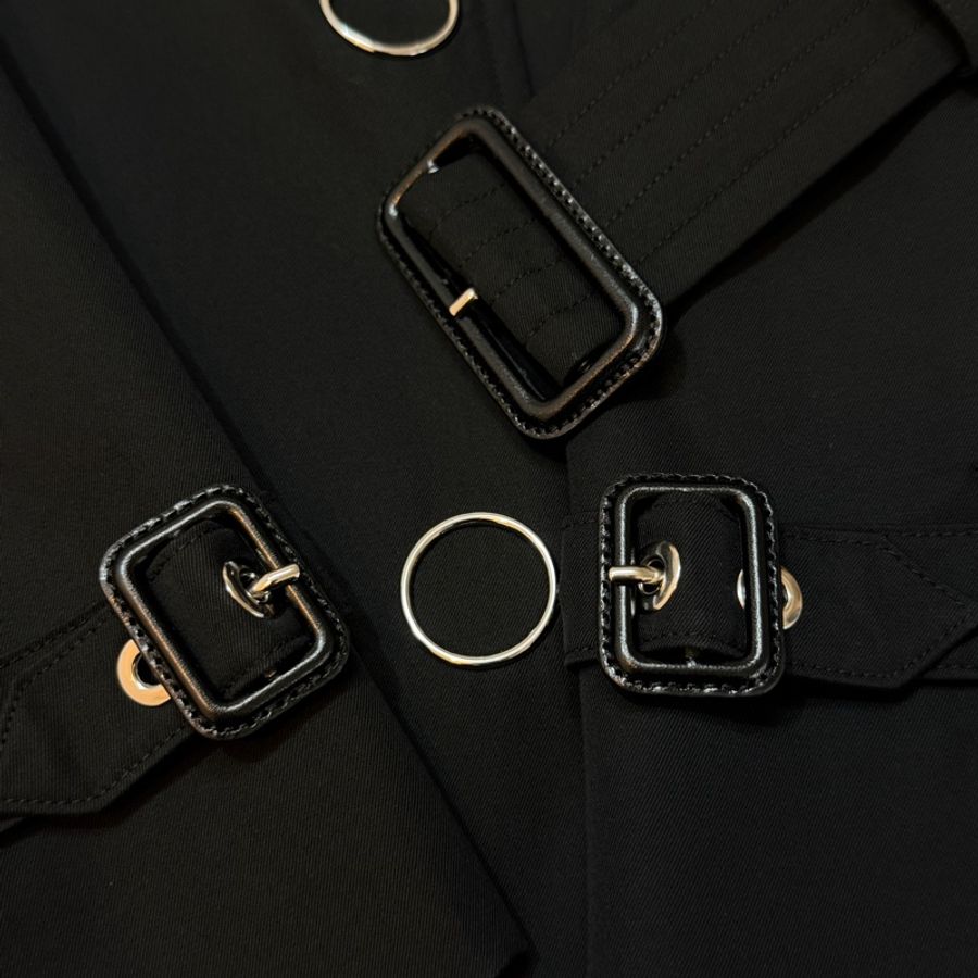 BURBERRY英國黑色風衣UK6-6