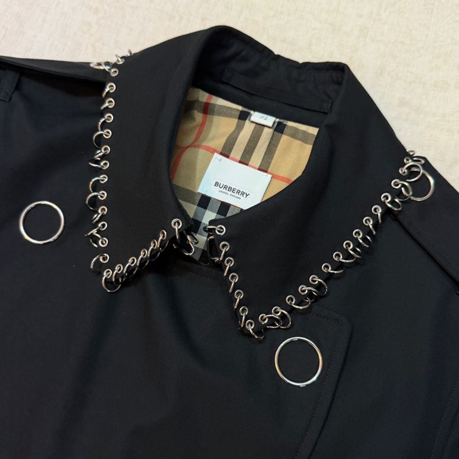 BURBERRY英國黑色風衣UK6-8