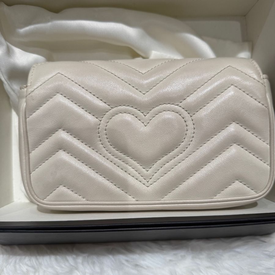 Gucci 馬蒙 mini 白色-7