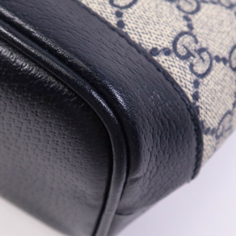 GUCCI 塗層帆布2 Way Shoulder Bag銀扣手挽肩背兩用袋-11