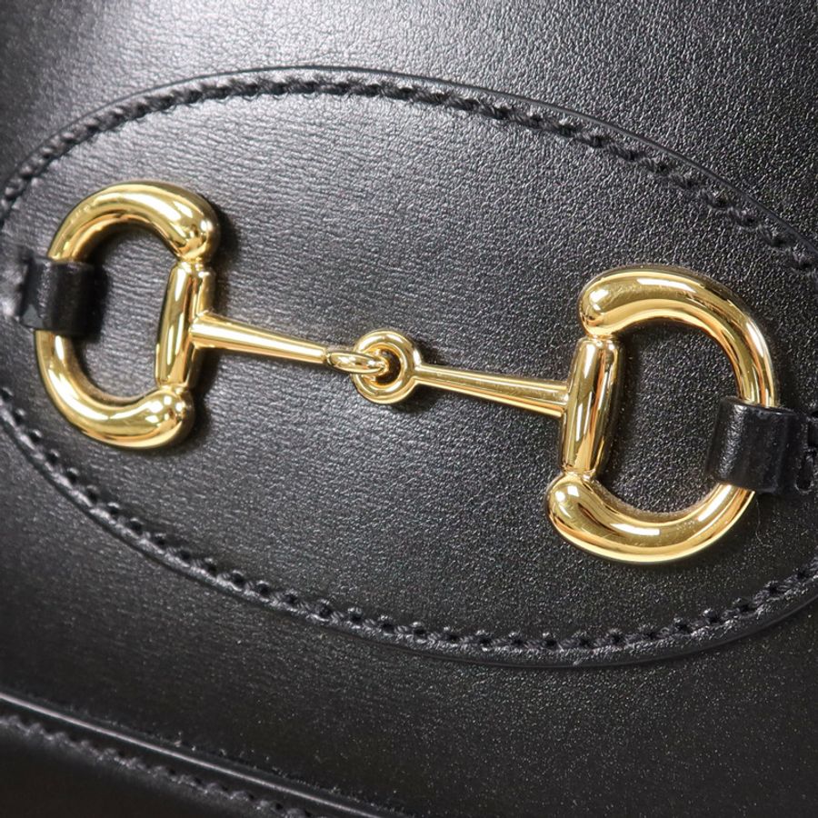 GUCCI 牛皮皮革Horsebit 1955 Mini Top Handle金扣手挽肩背兩用袋-13