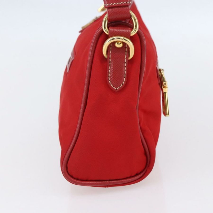 【日本直送】PRADA 尼龍紅金肩包 正品 154700V-3