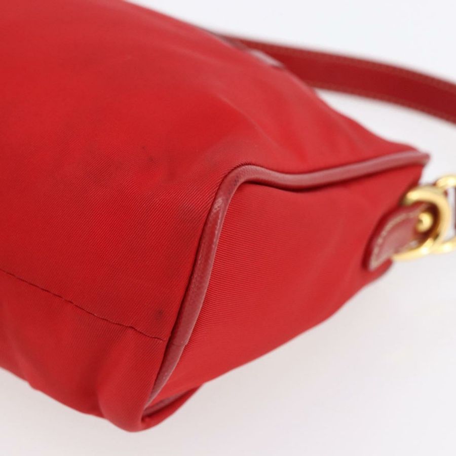【日本直送】PRADA 尼龍紅金肩包 正品 154700V-7