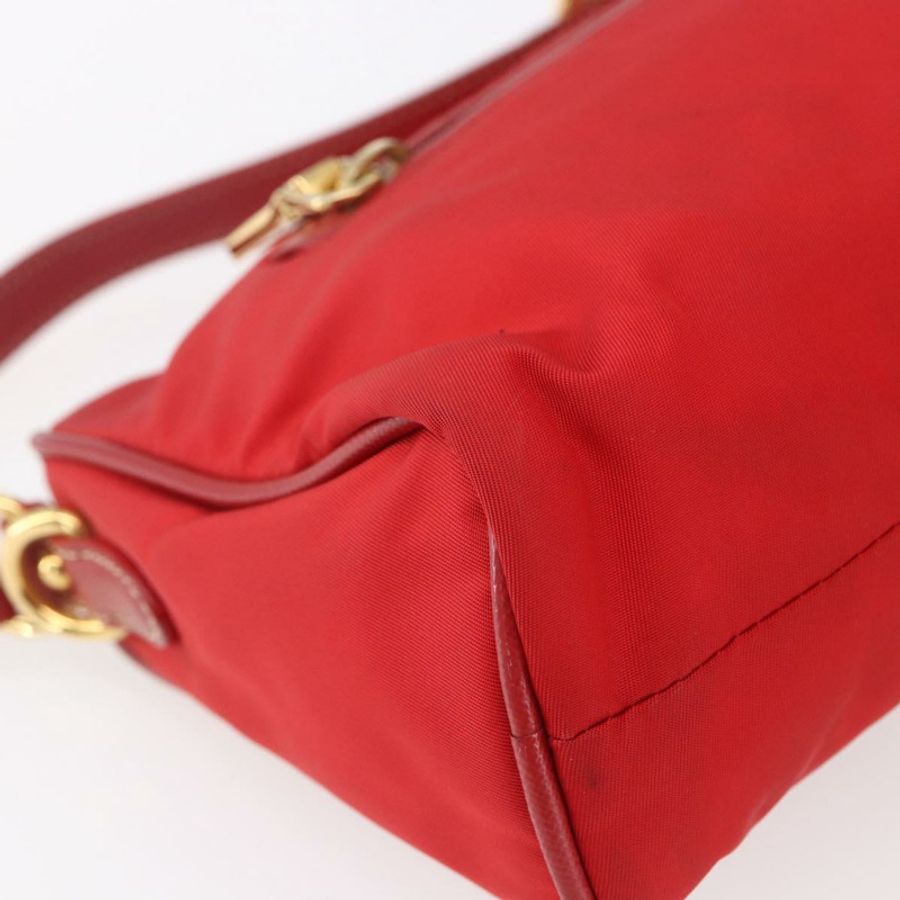 【日本直送】PRADA 尼龍紅金肩包 正品 154700V-16