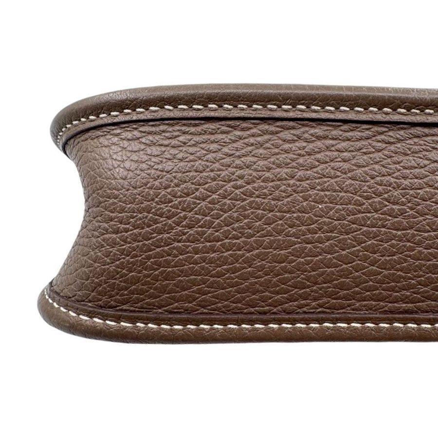 【2476】愛馬仕  Hermès  EVELYNE 16 大象灰 單肩包 TC皮 mini-5