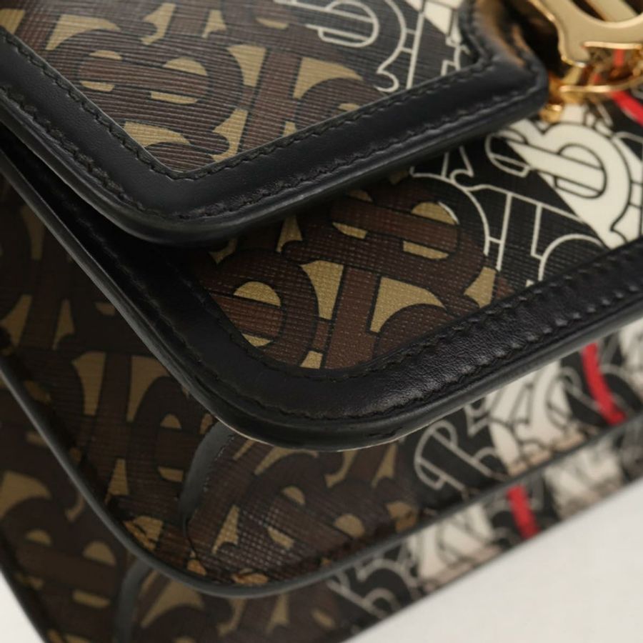 【日本直送】BURBERRY TB Monogram 單肩包 PVC 金棕色 8031708 正品 153622SM-14
