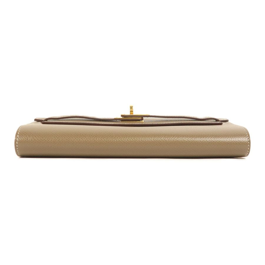 HERMES Epsom皮革Kelly To Go金扣肩背袋Etoupe-3