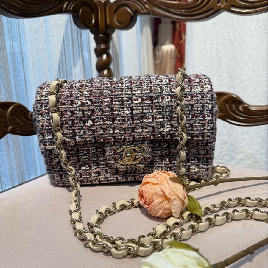 Chanel 大mini 细闪毛呢款 29开 全套-0