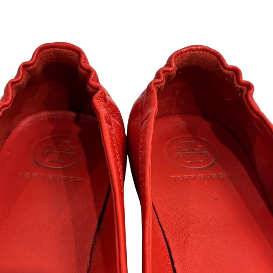 【美收精品】TORY BURCH 番茄紅平底鞋 4-596-5